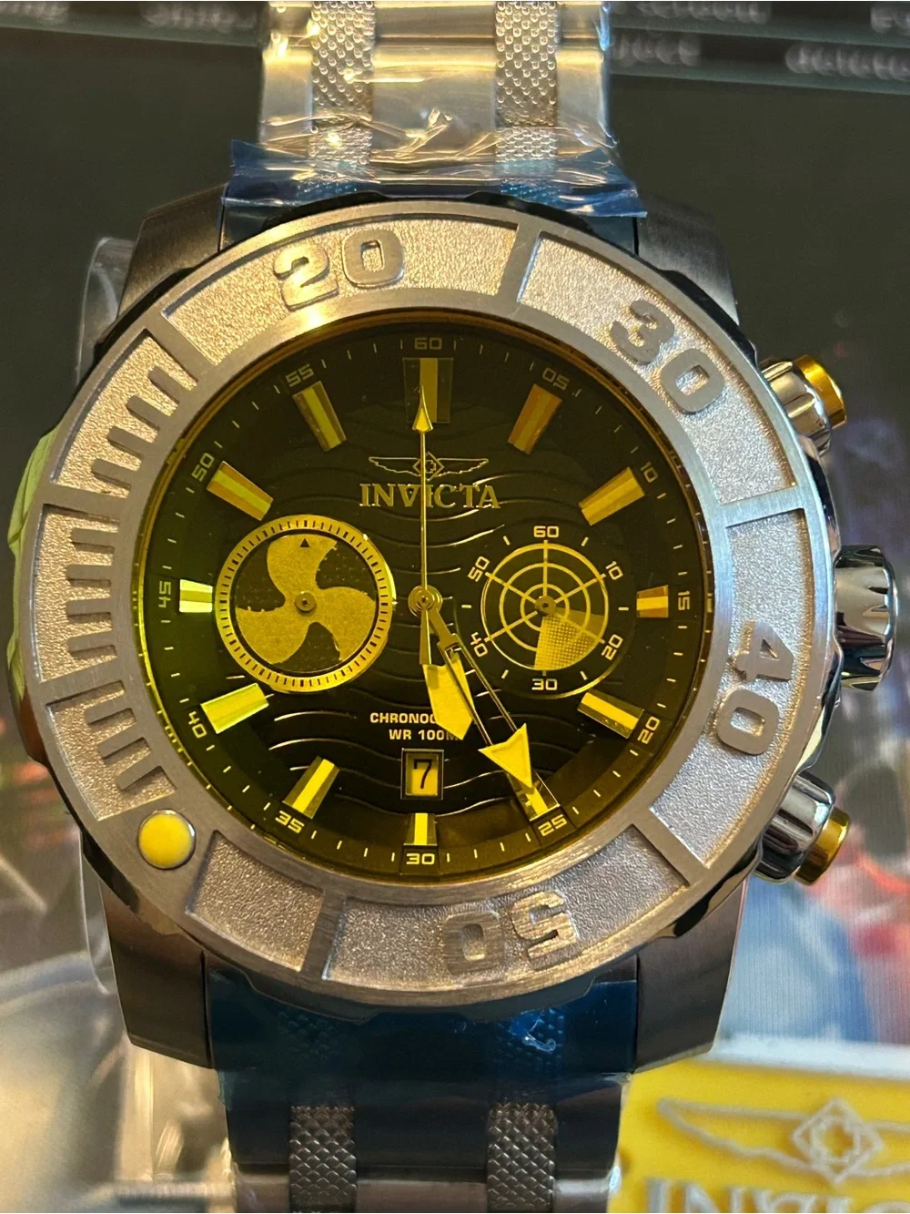 Invicta Coalition Forces 58mm Gold and Black Men's Chronograph Watch